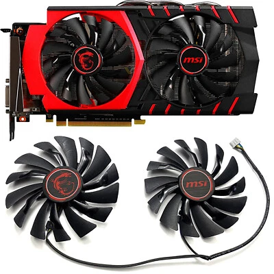 Graphics Card Cooling Fan Heatsink Replace For MSI R9 390X 390 380/R7 370 GAMING - Image 1 of 4