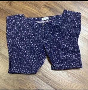 Madewell Pants Womens size 31 Purple Skinny Ankle Polka Dot Corduroy Bottoms - Picture 1 of 5