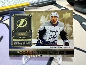 2023-24 Upper Deck Hockey Series 1 Nick Perbix Rookie Retrospective Gold