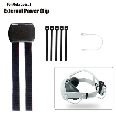 For Vision Pro VR Headset Battery Back Tie Strap Mobile Power Supply Strap Set - Image 1 of 4