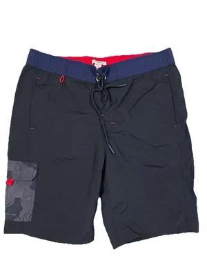 Carbon 2 Cobalt Nylon Lined Swim Trunk Shorts  Size M Black Blue Red - Image 1 of 4