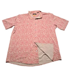 Orvis Mens Button Up Short Sleeve Shirt Size XL Red/Tan Wrinkle Free Lightweight - Picture 1 of 11