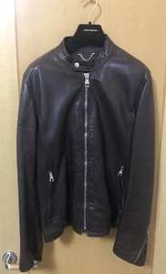 Louis Vuitton Rider's Jacket Leather Size 48 Used Brown - Picture 1 of 10