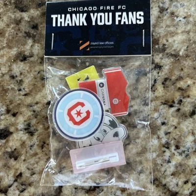 Chicago Fire Fan Appreciation Pin Set 2025 MLS Soccer Soldier Field Sparky Lot - Image 1 of 2