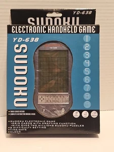 Electronic SUDOKU Handheld Game Touch Screen YD-638 Clock Time Date New NIB NIP - Picture 1 of 6
