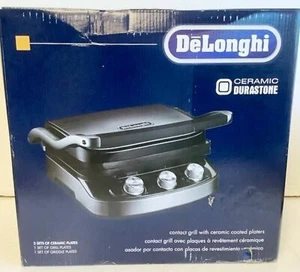 NEW De'Longhi CGH912C Livenza 5-in-1 Grill Stainless Steel Griddle Panini Press - Picture 1 of 5