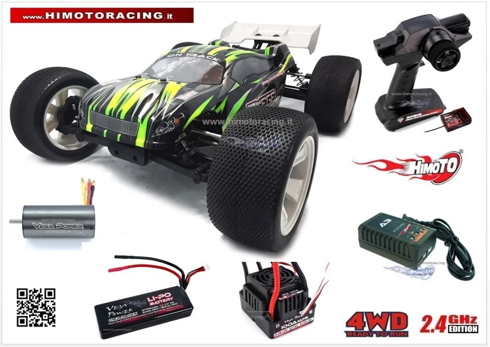 TRUGGY ELETTRICO ZIEGZ 1/8 BRUSHLESS LI-PO RADIOCOMANDATO OFF-ROAD 4WD RTR 2.4GH - Immagine 1 di 1