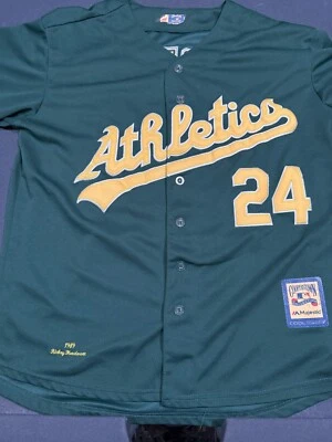 Camiseta tributo cosida a Rickey Henderson Athletics 1989 - Serie Mundial 1989 Foto 1 de 4
