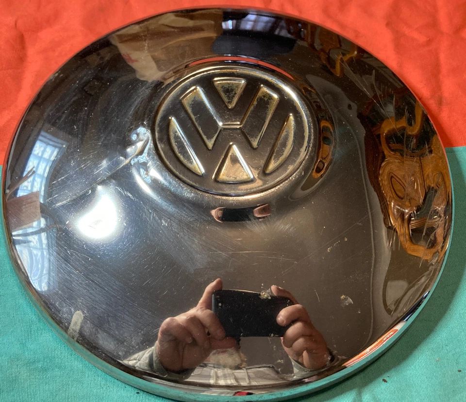  Tapacubos tapacubos para plato perro rueda Volkswagen Super Beetle cromo 1970 1971 1972 Foto 1 de 4