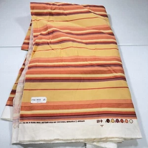 p kaufmann upholstery fabric orange red stripes cotton 53w 5 yards - Picture 1 of 11
