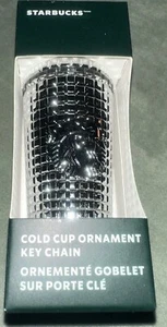 2023 Starbucks Holiday Silver Cold Cup Ornament/keychain. Collectors Item. New - Picture 1 of 9