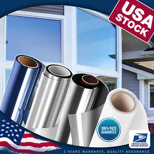 One Way Mirrored Reflective Window Film One Way Mirror Privacy Tint House Office - Picture 1 of 25