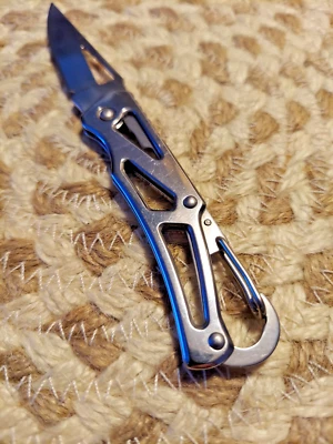 Stainless Steel Silver Tone Keychain Pocket Knife Folding  Sharp Outdoor Camping - Image 1 of 4