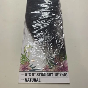 SHAKE-N-GO IBIZA HD 5" X 5" RECTO 18" CIERRE DE ENCAJE_100%_HUMANO_PELO_#NATURAL - Imagen 1 de 5