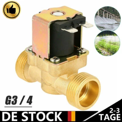 MARKENLOS DC12V Elektrisch Wasserventil Magnetventil N/C Wasser Einlass Ventil G 3/4ZOLL