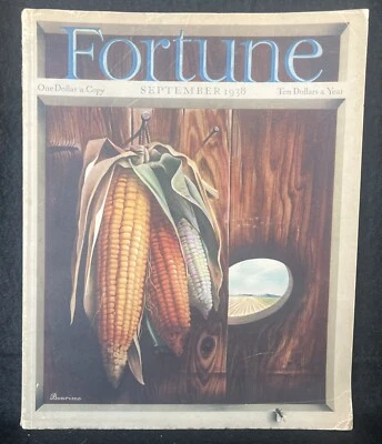 Fortune Magazine September 1938  Vol.  XVIII No. 3  Cover By Thomas Benrimo - Image 1 of 4