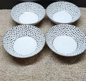 Department 56 Black And White Bowls Set Of 4.   U - Picture 1 of 12