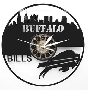 BUFFALO BILLS Vinyl Record Clock - Picture 1 of 2