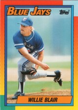 Willie Blair 1990 Topps Traded Baseball card #8T Toronto Blue Jays