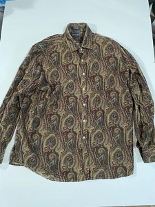 Austin Reed Paisley Print Men’s XL Button Up Long Sleeve Shirt Bespoken Fit - Picture 1 of 3