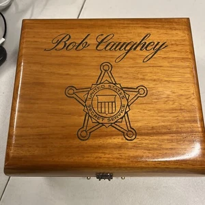 Cigar Box Vintage Philippines Beautiful Stain Wood Humidor Secret Service Agent - Picture 1 of 11