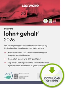 Lexware Lohn+Gehalt 2025, ABO-Version; Software-Download - Bild 1 von 1