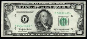 1950D 100 $ NEAR PERFECT ATLANTA Federal Reserve STAR Note! SCHÖNE AU+/UNC! - Bild 1 von 2