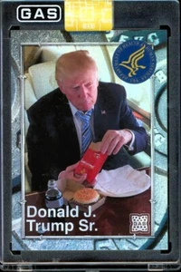 GAS Donald Trump Health and Human Services REFRACTOR HOLO McDonald's Burger 3/70 - Picture 1 of 2