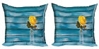 Ambesonne Rose Romantic Cushion Cover Set of 2 for Couch and Bed in 4 Sizes