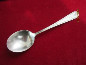 CUCHARA SOPA Gorham Vanity Fair enchapada en plata Pat 1923 ANTIGUA Marcada - Imagen 1 de 8