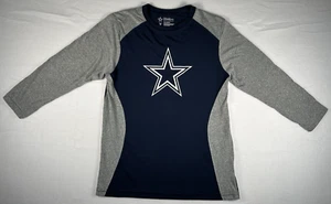 Dallas Cowboys Authentic Blue Gray Long Sleeve T Shirt Logo Size Youth M 12-14 - Picture 1 of 9