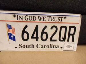 South Carolina SC License Plate 6462QR 2018 “In God We Trust” - Picture 1 of 5