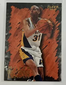REGGIE MILLER HARWOOD LEADER INDIANA PACERS 1996-1997 NBA BASKETBALL FLEER #130 - Picture 1 of 1