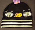 Invader Zim Gir Tacos / Stripes Varsity Beanie Knit Hat ~ New With Tags 