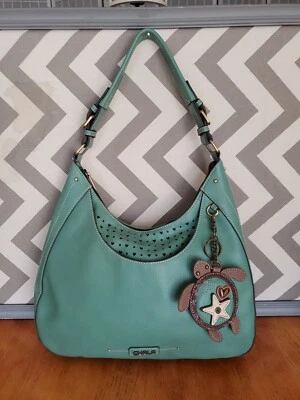 Bolso de hombro Chala Sweet Hobo de cuero sintético verde tortuga marina agotado Foto 1 de 4