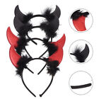  4 Pcs Happy Halloween Hairhoop Devil Horn Bands Devil's Headband Make up
