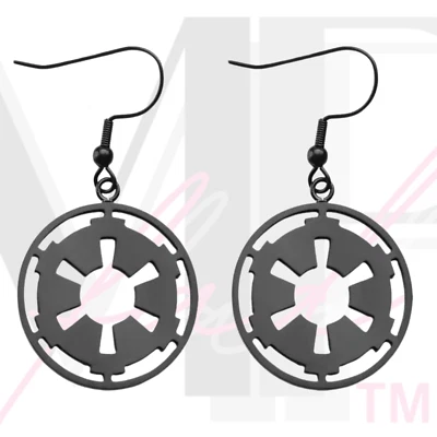 Star Wars Earring Hook Drop Dangle Set Pair Fashion Vintage Jewelry GALACTIC - Image 1 of 4