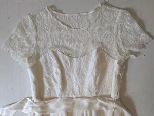 Standesamt Brautkleid S 38 100% Seide Séraphine Umstand creme weiß Spitze - Bild 1 von 12