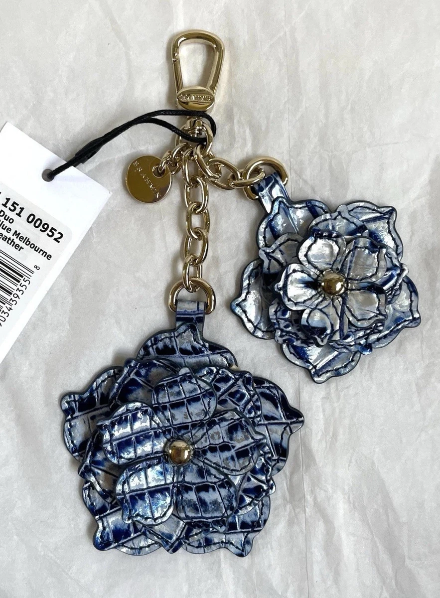 Jekvill Stylish Tassel Keychain For Women - Leather Bag Charm With Starfish & Sun Charms - Light Blue, 3.9 Inches