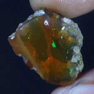 Natural Ethiopian Loose Rough Raw Opal Gemstone Multi Fire Oil Rough 13.80 Carat - Picture 1 of 11