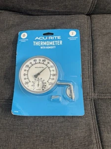 Acu-Rite Wall Mounted Thermometer with Humidity For Indoor or Outdoor Use NEW - Picture 1 of 2
