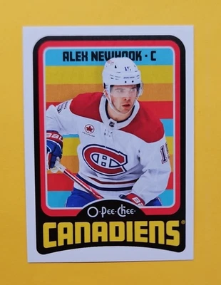 Alex Newhook - Montreal Canadiens - 2024-25 O-Pee-Chee - Retro Parallel - #218 - Image 1 of 2