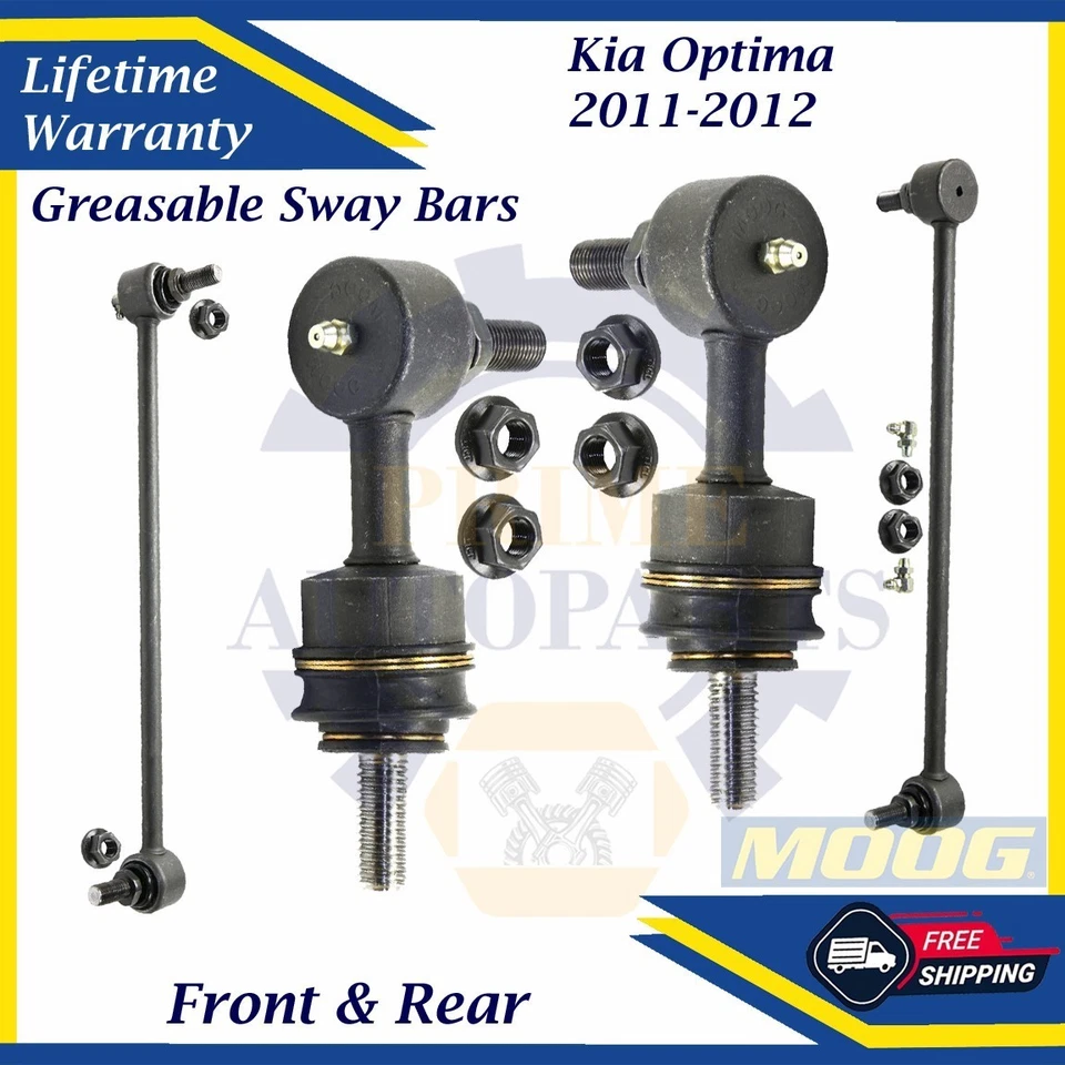 Barras estabilizadoras delanteras y traseras MOOG OEM para Kia Optima 2011-2012 garantía de por vida Foto 1 de 4