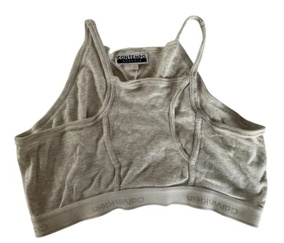 Camiseta sin mangas corta vintage años 80 CONTEMPO CASUALS banda Calvin Klein mediana rara Foto 1 de 4