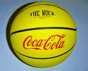 THE ROCK gelbe Basketball MG-4200 Coca-Cola / Sunoco / Sonnenbrille & Smile Face - Bild 1 von 3