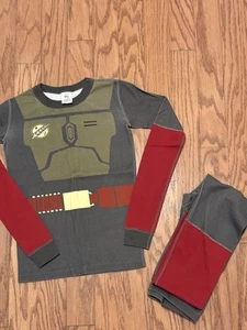 Hanna Andersson Star Wars Pajamas Boba Fett Size 14/160 - Picture 1 of 4