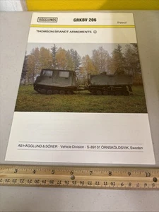 1985 Hagglunds GRKBV 206 Swedish Military Vehicle Tank Brochure Thomson Brandt - Picture 1 of 5