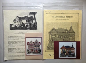 Nancy Spruance Designs Cross Stitch Charts Linden Hall and Gingerbread Mansion - Picture 1 of 4