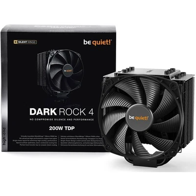 be quiet! Dark Rock 4 Premium 6 Pipe CPU Cooler 200W TDP for Intel & AMD  - Image 1 of 4