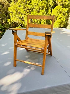 Vintage Mid-Century Kids Solid Wood Folding Chair No. 46 Paris Mfg. Co. USA - Picture 1 of 6